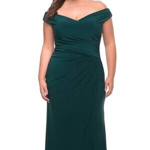 La Femme 29663SC Mother of the Bride Dress Dark Emerald size 20W